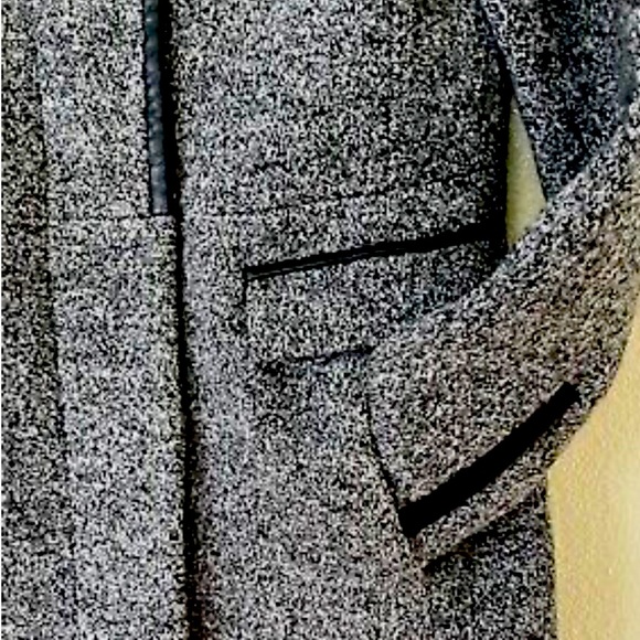 Banana Republic Tweed Jacket Leather Trim (rare)! - Picture 2 of 5